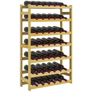 Casier bouteilles vin 7 niveaux bois naturel