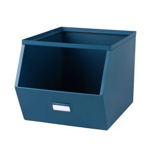 Casier de rangement avec étiquette bleu