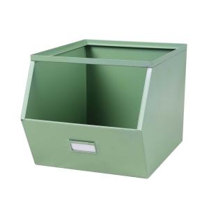 Casier de rangement avec étiquette vert