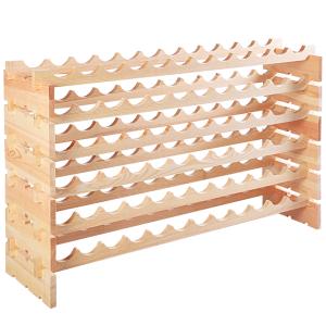 Casier de rangement pour 72 bouteilles en bois naturel 119x…