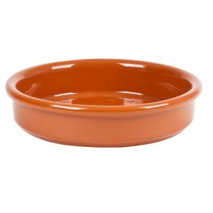 Cassolette pour crème brûlée  14 cm marron en terre cuite