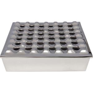 Cendrier carré en aluminium chromé 25x25