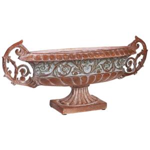 Centre de table en cuivre magnésium 81x19x35,5h cm