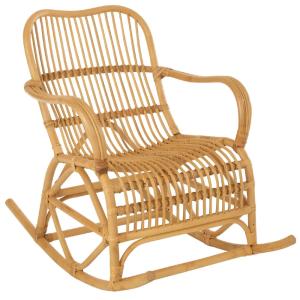 Chaise à bascule en rotin naturel 68 x 103