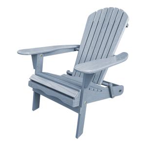 Chaise Adirondack 100 % bois de pruche, grise