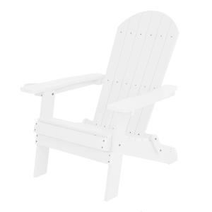 Chaise Adirondack accoudoirs, plastique, white, 84,5x77x95,…