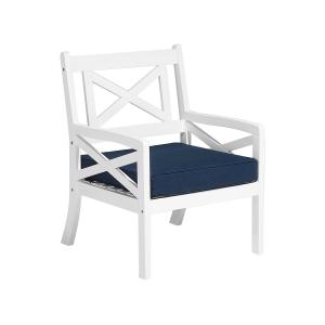 Chaise avec coussin Bois Bleu marine