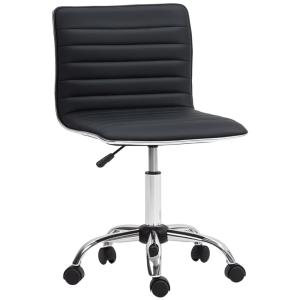 Chaise bureau à roulettes avec siège rembourrée noir