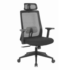 Chaise bureau ergonomique noire pivotante roulettes 65x50x1…