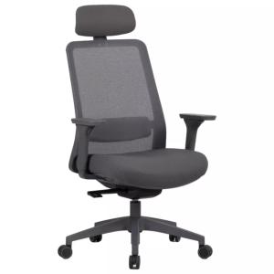 Chaise bureau pivotante grise mesh multibloc 63x32x69cm