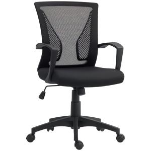 Chaise bureau réglable en maille respirante noir