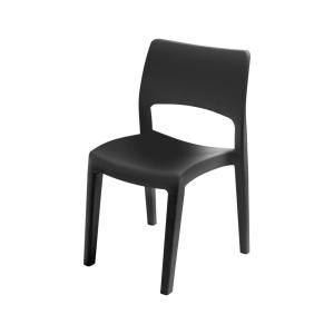 Chaise d'Extérieur en Plastique Gris Anthracite