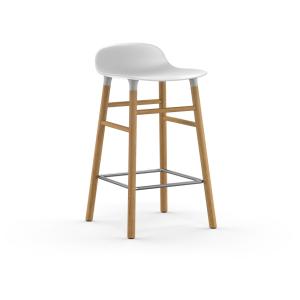 Chaise de bar avec structure en chêne blanc H65