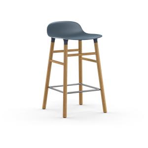 Chaise de bar avec structure en chêne bleu H65