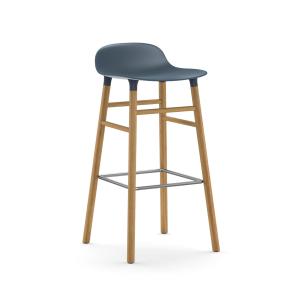 Chaise de bar avec structure en chêne bleu H75