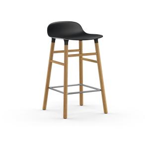 Chaise de bar avec structure en chêne noir H65