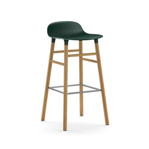 Chaise de bar avec structure en chêne vert H75