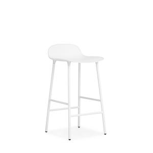 Chaise de bar avec structure en métal blanc 65cm