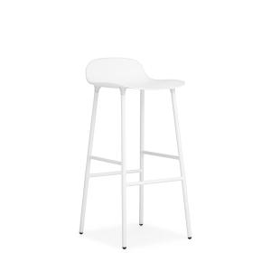 Chaise de bar avec structure en métal blanc 75cm