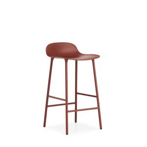 Chaise de bar avec structure en métal rouge 65cm