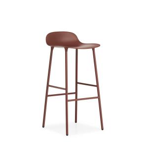 Chaise de bar avec structure en métal rouge 75cm