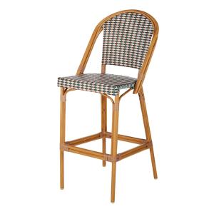Chaise de bar de jardin professionnelle en aluminium imitat…