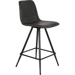 Chaise de bar élégante en PU gris pour intérieur chic Gris…