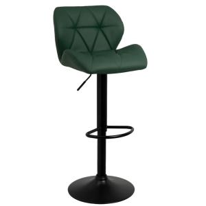 Chaise de bar pivotante cuir vert 45x48x105cm