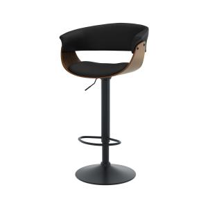 Chaise de bar réglable et pivotante 59/81 cm en cuir synthé…