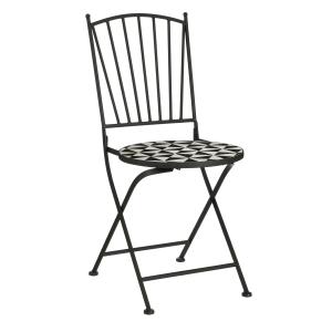 Chaise de bistrot de jardin en métal noir