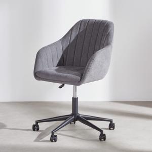 Chaise de bureau à roulettes gris foncé