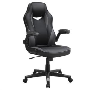 Chaise de bureau avec accoudoirs hauteur réglable noir et g…