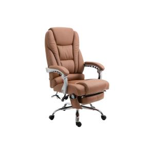 Chaise de bureau avec massant en pvc und synthetik Marron c…