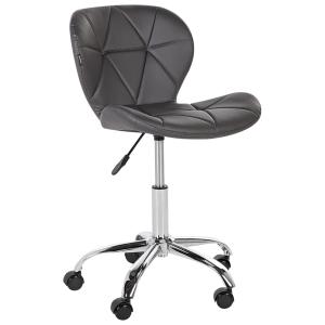 Chaise de bureau cuir pu gris graphite
