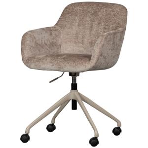 Chaise de bureau en chenille taupe