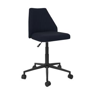 Chaise de bureau en lin bleu