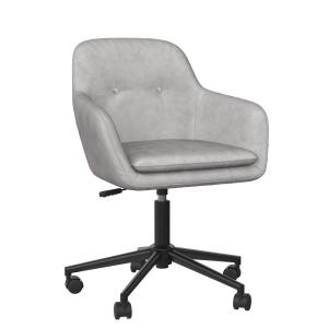 Chaise de bureau en velours gris clair