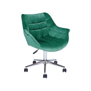 Chaise de bureau en velours vert