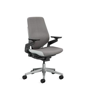 Chaise de bureau ergonomique en tissu gris 66 x 62.5 x 104