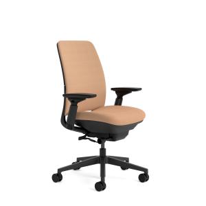 Chaise de bureau ergonomique en tissu orange 68 x 56.5 x 99