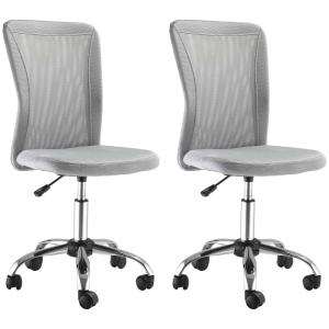 Chaise de bureau ergonomique piètement chromé maille gris