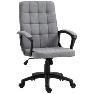 Chaise de bureau ergonomique pivotant 360° acier gris noir