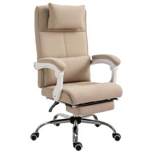 Chaise de bureau ergonomique soutien lombaire tissu beige