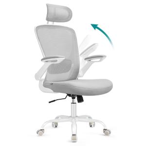 Chaise de bureau ergonomique support lombaire appui-tête gr…