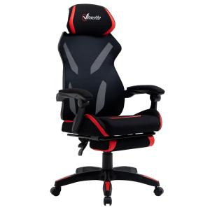 Chaise de bureau ergonomique support lombaire tissu noir