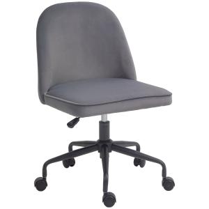 Chaise de bureau fonction à bascule velours gris