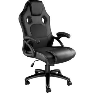 Chaise de bureau forme ergonomique en polyuréthane noir