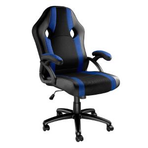 Chaise de bureau Forme ergonomique noir/bleu