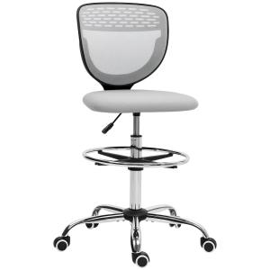 Chaise de bureau hauteur et repose-pieds réglable tissu mai…