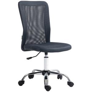 Chaise de bureau hauteur réglable revêtement maille gris fo…